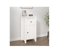 Vidaxl Buffet Blanc 40x35x80 Cm Bois Massif De Pin Blanc