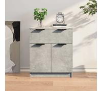 Dressoir 60x30x70 cm bewerkt hout betongrijs811092