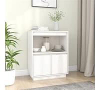 vidaXL Buffet Blanc en bois massif de pin 60x34x75 cm