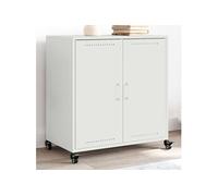 Vidaxl Buffet Blanc 68x39x72 Cm Acier Multicolore