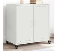vidaXL Buffet Blanc en acier 68 x 39 x 72 cm – Multicolore