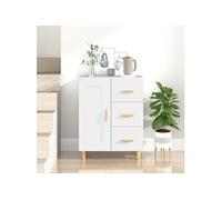 Buffet Blanc 69,5x34x90 cm Bois d ingénierie