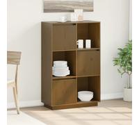 Buffet Blanc 74x35x117 cm Bois Massif de Pin Armoire Meuble Rangement vidaXL