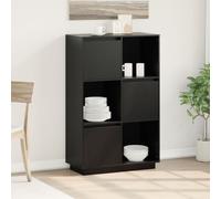 Buffet Blanc 74x35x117 cm Bois Massif de Pin Armoire Meuble Rangement vidaXL