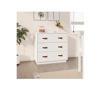 Buffet Blanc 80x40x75 cm Bois massif de pin820108