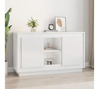 Buffet blanc brillant 102x35x60 cm Matériau dérivé du bois