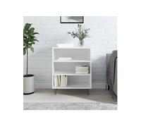 vidaXL Buffet blanc brillant 57x35x70 cm bois d'ingénierie 827134