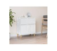 Vidaxl Buffet Blanc Brillant 60x35x70 Cm Bois D'ingénierie Blanc