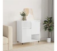 Vidaxl Buffet Blanc Brillant 60x35x70 Cm Bois D'ingénierie Blanc