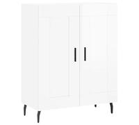 Buffet blanc brillant 69,5 x 34 x 90 cm | Meuble de salon moderne en bois | Solution de rangement pour les petits espaces | Design élégant