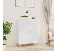 Buffet Blanc Moderne en Bois d'Ingénierie 70x34x90 cm, Meuble de Rangement Élégant pour Salon et Salle à Manger, Commode de Séjour avec 3 Portes 2 Tiroirs, Design Contemporain et Pratique