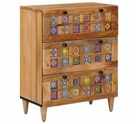 Buffet Bois de mangue massif Unité rangement moderne contemporain bois vidaXL vi