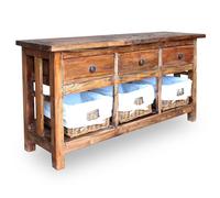 Buffet Bois De Récupération Massif 100 X 30 X 50 Cm Marron