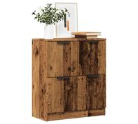 vidaXL Buffet latéral, Chêne noir, grand rangement, design moderne, 4 portes