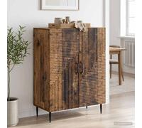 vidaXL Buffet Gris béton 66 x 34,5 x 89,5 cm Bois d'ingénierie Rangement vintage