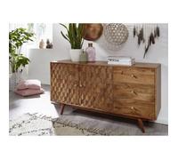 Buffet - Bois massif d'acacia laqué (Bois naturel) - MOSAYK 106