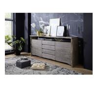Buffet - Bois massif d'acacia laqué (Gris) - PURE EDGE 901