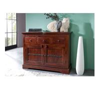 MASSIVMOEBEL24.DE Buffet - Bois Massif d'acacia laqué (Nougat) - Style Colonial - Oxford #531
