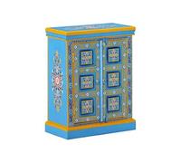 Buffet Bois massif de manguier Peinture manuelle turquoise