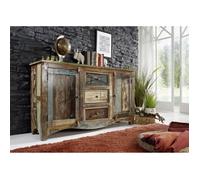 Buffet - Bois massif recyclé multicolore laqué - Inspiration Ethnique - NATURE OF SPIRIT #05