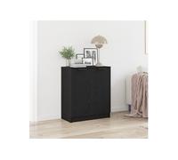 vidaXL Buffet Chêne Noir – 60 x 30 x 70 cm, bois d'ingénierie, rangements modernes