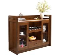 Buffet Buffet Bois Massif Restaurant Armoire Latérale Armoire à Vin Armoire à Vin Mural Moderne Minimaliste Salon Armoire à Thé Armoire de Rangement Buffet avec Rangement