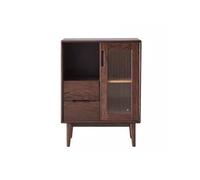Buffet Buffet en bois massif, armoire à vin moderne simple noyer noir, armoire de rangement pour restaurant nordique Buffet avec rangement