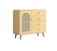 Buffet Buffet en rotin, armoire à porte simple et moderne, placard de cuisine à domicile, armoire de rangement avec armoire de buffet à porte Buffet avec Rangement ( Color : A , Size : 100*40*100cm )