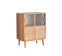 Buffet Buffet tout en bois massif Armoire verticale en chêne nordique Armoire à vin Armoire de rangement de restaurant minimaliste moderne Buffet avec rangement