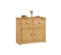 Buffet CANCUN commode en bois style maison de campagne, avec 2 portes et 2 tiroirs en pin massif finition teinté
