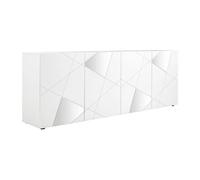Buffet CANTIANO - 4 portes - Blanc laqué