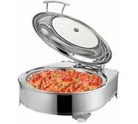 Buffet Chafing Dish Buffet Set, Chauffage r Plaque chauffante rectangulaire Chafings, Chafings carrés en Acier Inoxydable, Chafings Ronds Plaques Rondes ~/,B (A)