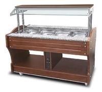 Buffet Chaud Central Bain Marie 4 GN 1/1 Mastro NC