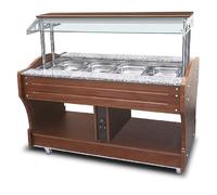 Buffet Chaud Central Bain-Marie 4 GN 1/1 - Mastro