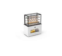 Buffet chaud serie integra sahara avec vitrine supérieur accès arrière et frontal 1300x700x1720 mm 3 étagère réglables Sayl
