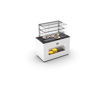 Buffet Chaud Série Vision avec Vitrine Supérieur Cuve en Verre L 1390 Sayl G