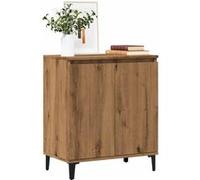 vidaXL Buffet chêne artisanal – Bois d'ingénierie 60x35x70 cm – Marron G