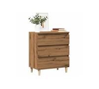Vidaxl Buffet Chêne Artisanal 60x35x70 Cm Bois D'ingénierie Marron