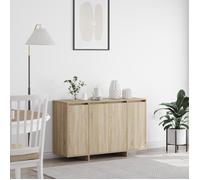 Buffet - Chêne de Sonoma - 5 portes - 120x40.5x75 cm - Style contemporain