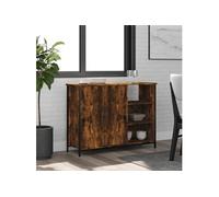 vidaXL Buffet 835551 Chêne fumé 100x33x75 cm bois d'ingénierie Marron