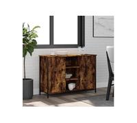 Vidaxl Buffet Chêne Fumé 100x35x70 Cm Bois D'ingénierie Marron