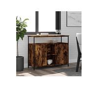 vidaXL Buffet, Meuble de Rangement avec Porte, Armoire latérale, Organisateur de Salon Maison Intérieur Chêne Fumé Bois d'Ingénierie