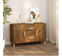 Vidaxl Buffet Chêne Fumé 100x36x60 Cm Bois D'ingénierie Marron