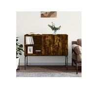 vidaXL Buffet chêne fumé 100x40x79,5 cm Bois d'ingénierie, Meuble de Rangement, Meuble de Rangement de Cuisine, Meuble de Rangement de Salon