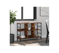Buffet chêne fumé 102x32x73,5 cm bois d ingénierie