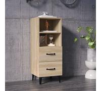 vidaXL Buffet armoire latérale Chêne Sonoma 34,5x34x90 cm Bois d'ingénierie