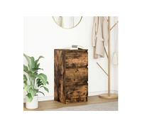 Buffet chêne fumé 37,5x35x76 cm bois d ingénierie