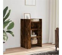vidaXL Buffet armoire de rangement bois d'ingénierie chêne fumé 45x35x75 cm Marron