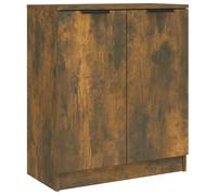 Buffet Chêne Fumé 60x30x70 Cm Bois Contreplaqué Meuble De Rangement Table Console Marron