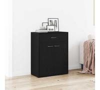 Buffet Vidaxl Noir Chêne 60x30x75 Cm En Bois D'ingénierie Noir